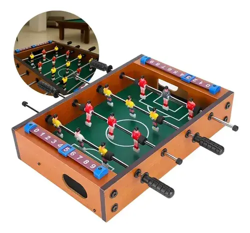 Brinquedo Infantil Mini Mesa De Pebolim Em Madeira
