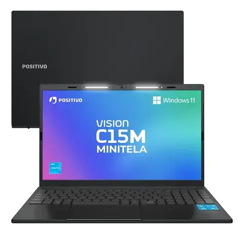 Notebook Positivo Vision C15M Minitela Celeron, 8GB 128GB eMMC, Tela 15.6" HD Antirreflexo, Windows 11, Tecla Link, Cinza 1