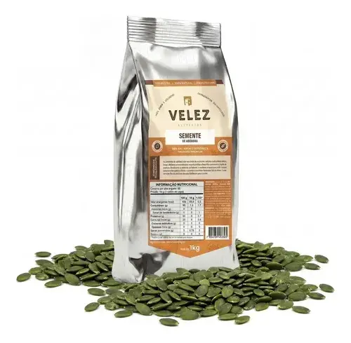 Semente De Abóbora Sem Casca Crua S/ Sal Natural Premium 1kg