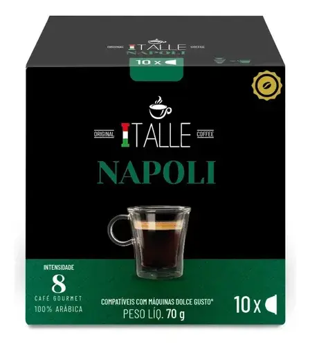 Cápsula Cafe Compativel Dolce Gusto Italle Napoli 10 Capsulas