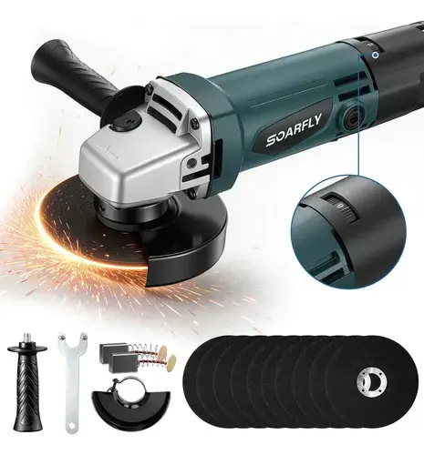 Esmerilhadeira Angular Lixadeira 115mm Controle 6 Velocidade