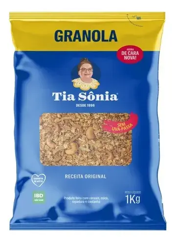 Granola Tradicional Tia Sônia 1kg Sem Uva Passa – Sabor Natural