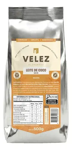Leite De Coco em pó Velez 500g Premium