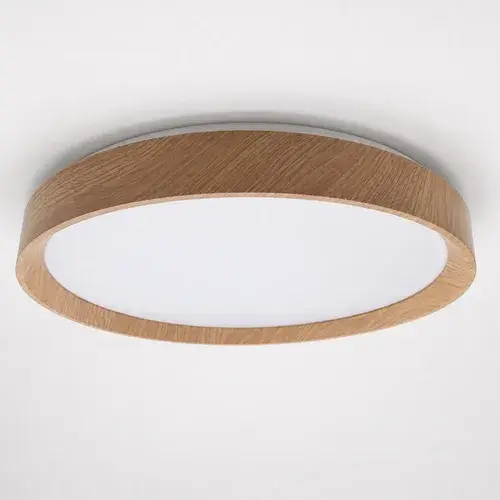 Plafon Led Moderno 40w Redondo New Space Madeira 3 Cores