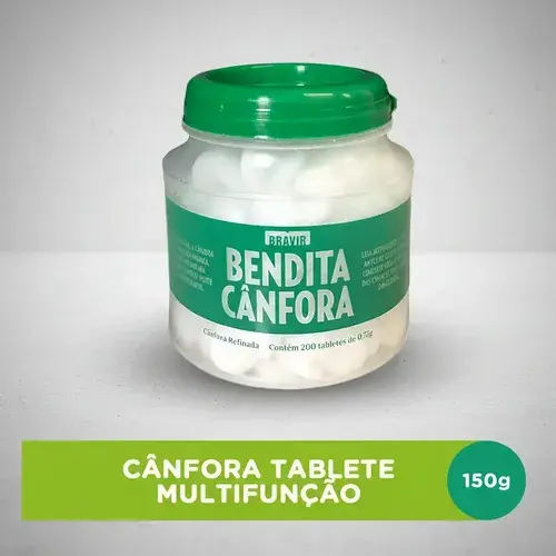 Pastilhas de Cânfora para Armários e Gavetas, Controla Mofo e Umidade, 200 Unidades, 150 g