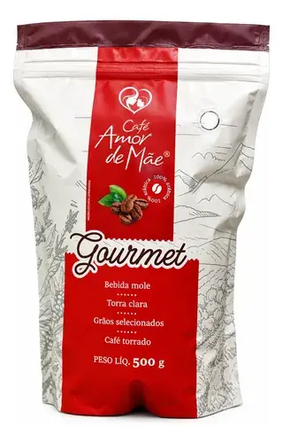 Café Gourmet Em Grãos 500g 100% Arábica Especial Torra Clara