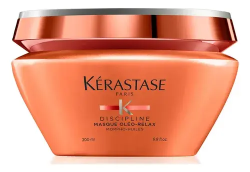 Máscara Capilar de Hidratação Intensa Anti-Frizz com Proteção Térmica até 230ºC para Cabelos Secos e Indisciplinados, Discipline Oléo-Relax, Kérastase 200ml