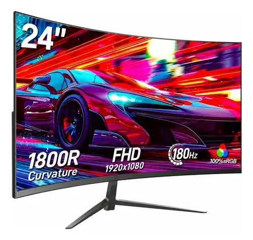 Monitor Gamer Curvo 24'' Ips Full Hd 180hz 1ms Freesync Hdmi