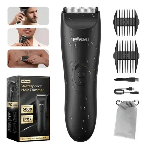 Enssu Aparador De Pelos Corporais Para Homens Cor Preto