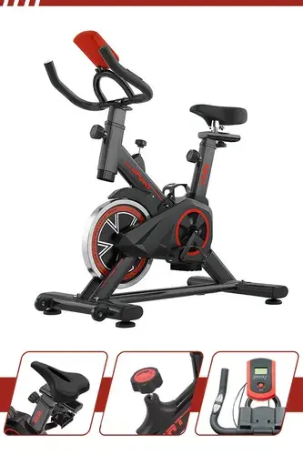 Bicicleta Ergométrica Spinning Redfin Roda De Inércia 6kg Bike Indoor Vertical Residencial Resistência Ajustável Display Lcd Multifunção Banco Regulável Guidão Ergonômico Pedal Com Presilha