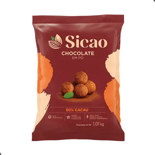 Chocolate em Pó 50% Cacau 1,01 kg - Sicao