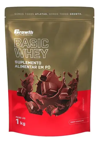 Proteína Growth Supplements Basic Whey em pó sabor Chocolate x 1kg