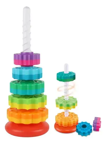 Brinquedo Empilhável De Engrenagens Com Base Giratória