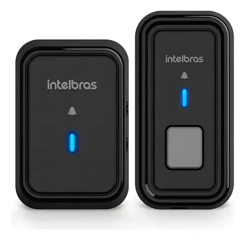Campainha Sem Fio Intelbras Cib 101s Com Bateria - Cor Preta