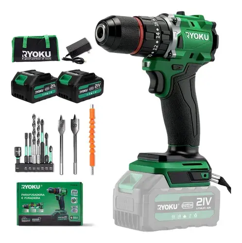 Furadeira Parafusadeira Impacto 21v 2 Baterias Brushless