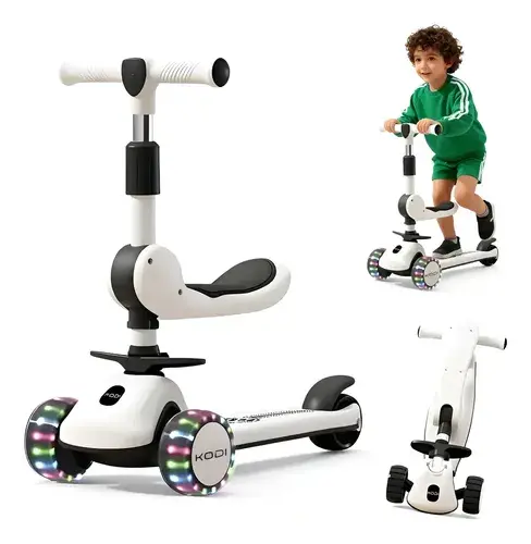 Patinete Infantil 3 Rodas Com Luz Led Menino Menina 40kg