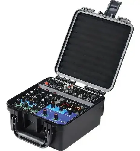 Mesa de Som Amplificada VEDO PGA42 Com Bluetooth e USB 4 Canais
