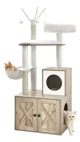 Árvore Para Gatos Com Caixa De Areia Integrada