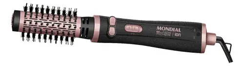 Escova Rotativa Mondial Ceramica Tourmaline Ion 3x1 Erb-01 Rosa 127/220v