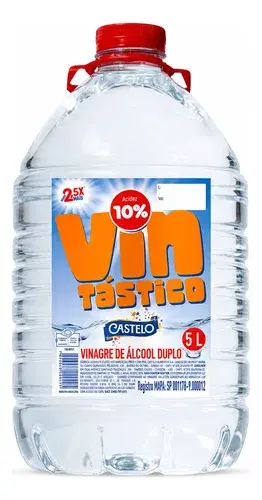 Vinagre De Álcool 10% Vintástico Castelo Bombona 5 Litros