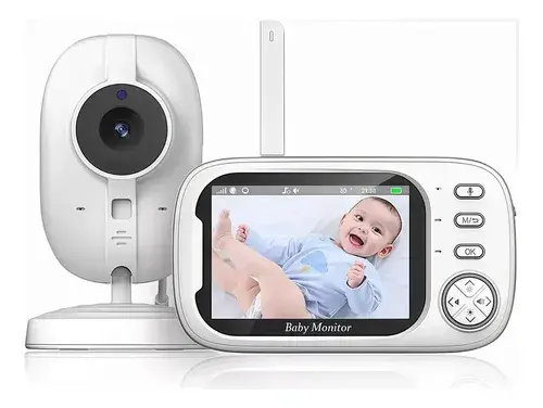 Babá Eletrônica Y-6000 Câmera Semfio Visão Noturna 18 h 3.5'' Lcd Tela Grande De Alta Definição Multifuncional Alarme Com Microfone