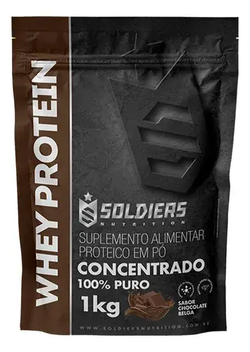 Proteína Soldiers Nutrition Suplementação Whey Protein em pó sabor Chocolate x 1kg