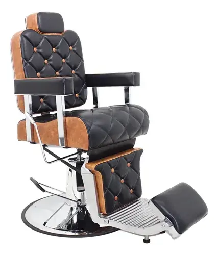 Poltrona Reclinável Cadeira Imperial Barbeiro Hidráulica