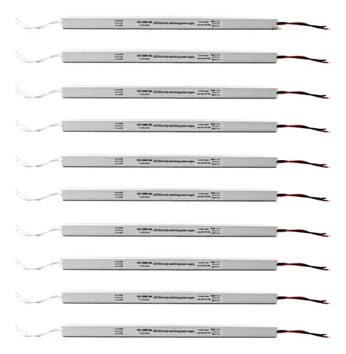 10x Fonte Slim Driver 12v 10a 120w Para Perfil Fita De Led