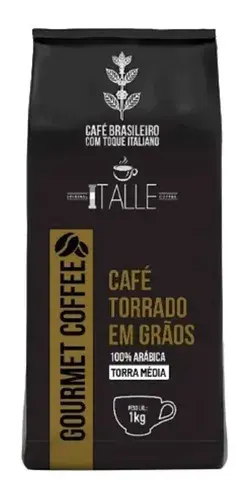 Cafe Graos Torrado Torra Media Arábica Em Grãos 1kg Gourmet