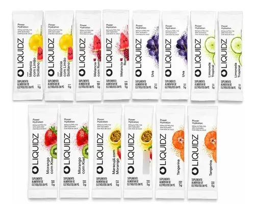 Liquidz Eletrólitos Zero Açucar Sabores Variados 14 Sachês