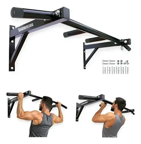 Barra Fixa De Parede Pull-up Modelo Externo Interno Completa