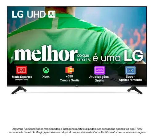 Smart Tv Lg UHD Ai Ua75 50 Polegadas Hdr10 Pro Processador 7 Ai Ger8 Webos 25