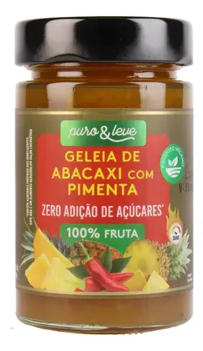 Geleia De Abacaxi Com Pimenta Zero Açucar 100% Natural Vegan