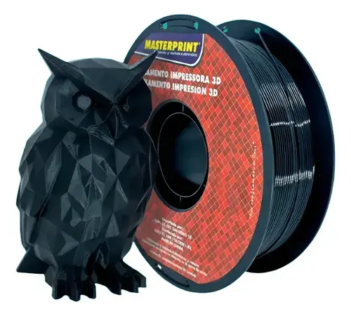 Filamento Masterprint Petg 3d Cor Preto 1.75mm 1kg Original