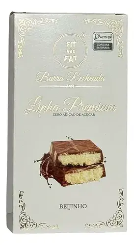 Chocolate + Beijinho Zero Açúcar Sem Glúten 180g Fit Não Fat