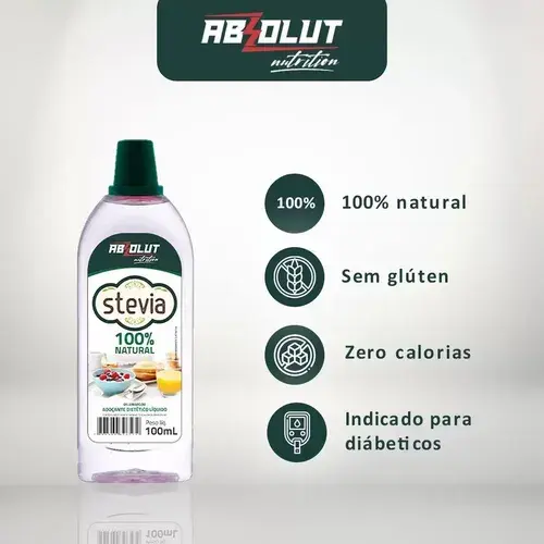 Adoçante Stévia Estévia 100% Natural 100ml Não Amarga