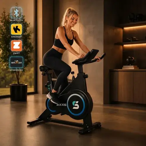 Bicicleta Ergométrica Spinning Sixxis Bluetooth Smart 16kg