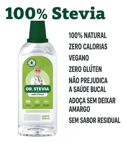Adoçante Natural Dr. Stévia Sem Amargor Sem Glúten