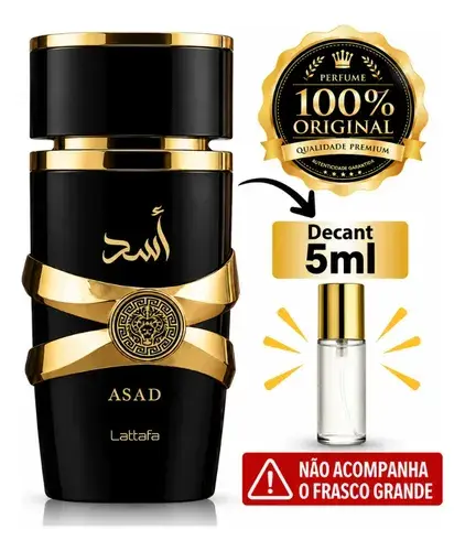 Perfumes Árabes Asad Lattafa Masculinos Originais 5ml