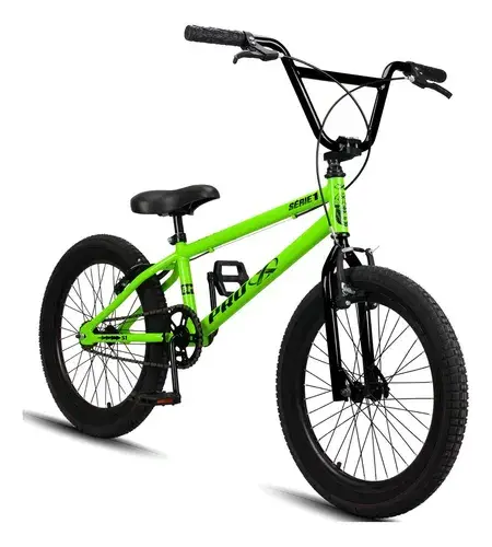 Bicicleta BMX Aro 20 Pro-X Série 1 Verde Preto Freio V-Brake