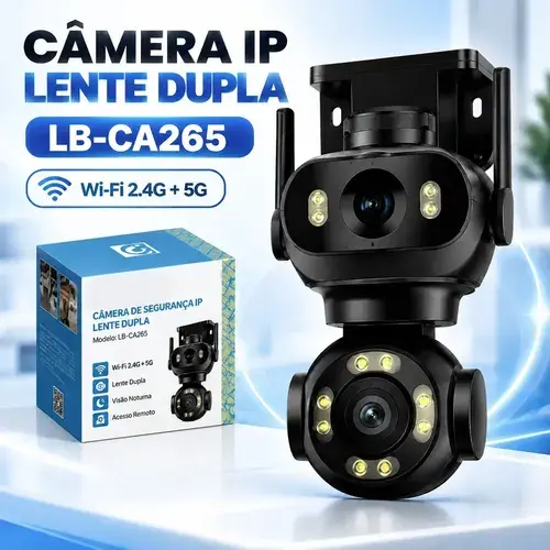 Camera De Seguranca Wi-fi 2.4g+5g Ip66 Visão Noturna Cor