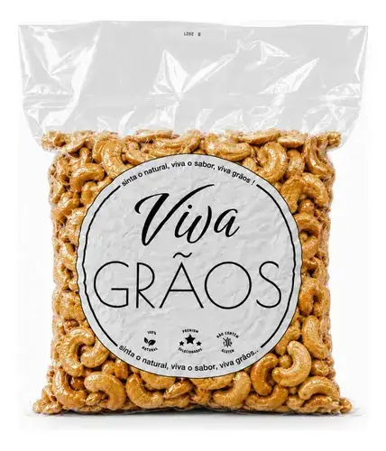 Emporio Viva 1kg castanha caju torrada W1 inteira premium com sal