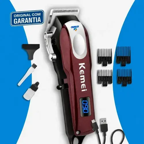 Maquina De Cortar Cabelo Profissional Kemei Km-2606 Bivolt