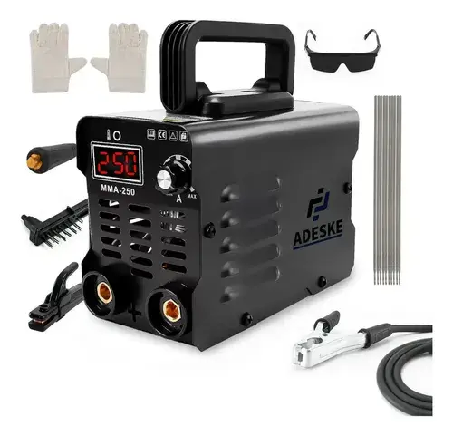 Máquina de Solda Adeske MMA-250 Inversora 250A com Display Digital
