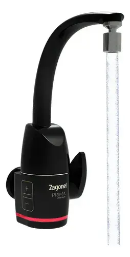 Torneira Eletrônica Zagonel Prima Touch Preta 5500W Parede/Bancada