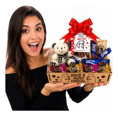 Cesta Chocolates Lacta Urso Presente Pascoa E Todas Ocasiões