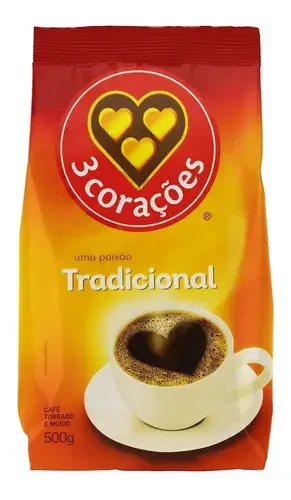 Café Em Pó Torrado E Moído Tradicional 500g 3 Corações