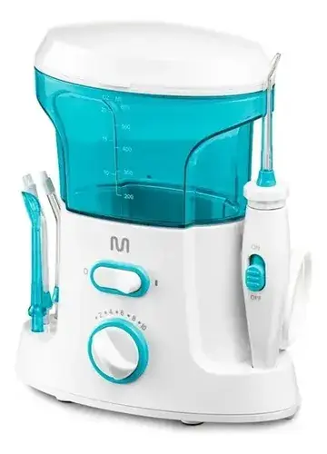 Irrigador Oral Clearpik Family 600ml Bivolt Com 5 Bicos Para Limpeza Profunda De Aparelhos Ortodônticos Implantes E Gengivas - HC037