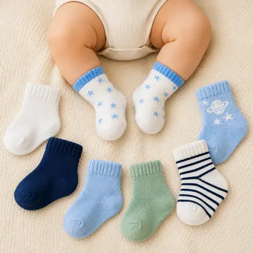 Kit 7 Pares Meia Bebê Todo Dia Rn Duck Menino Menina Algodão