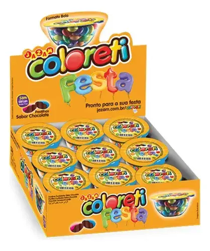 Kit 2 Caixas Coloreti Festa Tradicional Chocolate Com 18unid